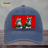 Schnauzer Dog Novelty License Plate Hat Unconstructed Cotton / Navy