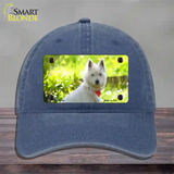 West Highland Dog Terrier Novelty License Plate Hat Unconstructed Cotton / Navy