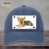 Yorkshire Terrier Dog Novelty License Plate Hat Unconstructed Cotton / Navy