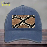 Snake Skin Novelty License Plate Hat Unconstructed Cotton / Navy