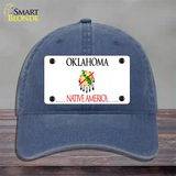 Oklahoma State Blank Novelty License Plate Hat Unconstructed Cotton / Navy