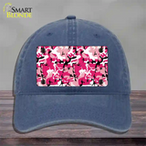 Pink Camouflage Novelty License Plate Hat Unconstructed Cotton / Navy