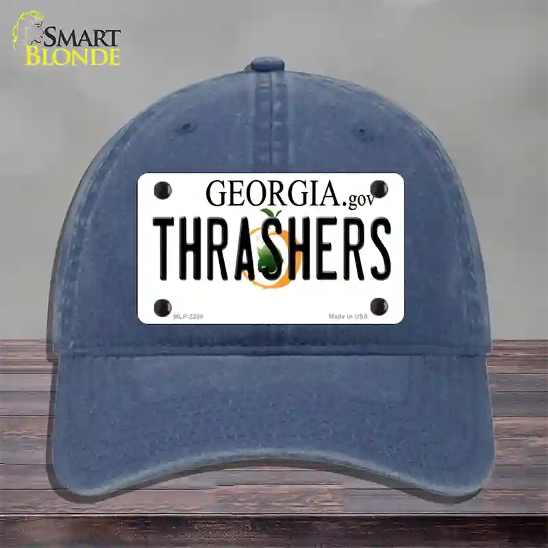 Thrashers Georgia State Novelty License Plate Hat Unconstructed Cotton / Navy