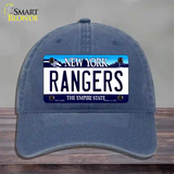 Rangers New York State Novelty License Plate Hat Unconstructed Cotton / Navy