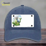 Golf Tee Shot Offset Novelty License Plate Hat Unconstructed Cotton / Navy