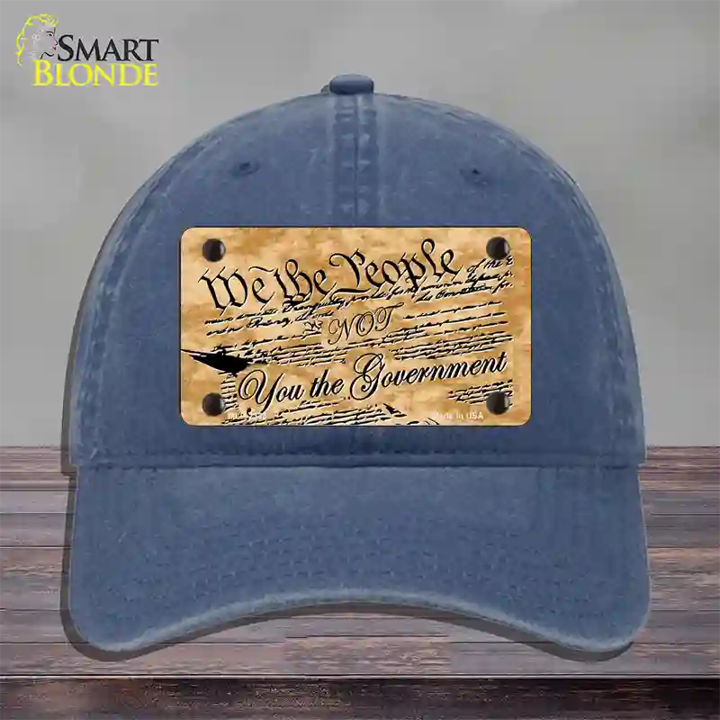 We The People Novelty License Plate Hat Unconstructed Cotton / Navy