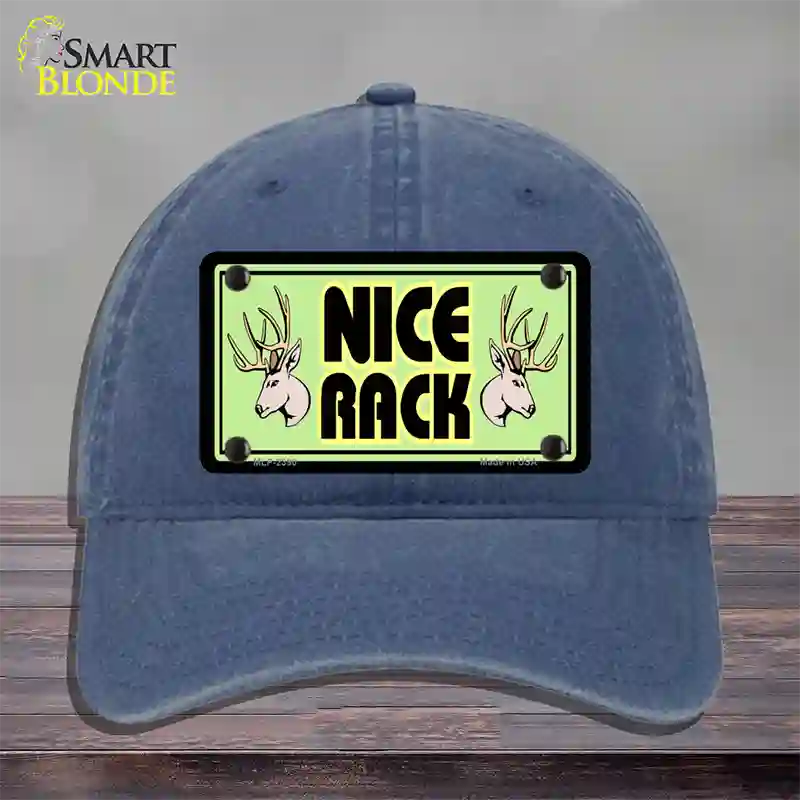 Nice Rack Novelty License Plate Hat Unconstructed Cotton / Navy