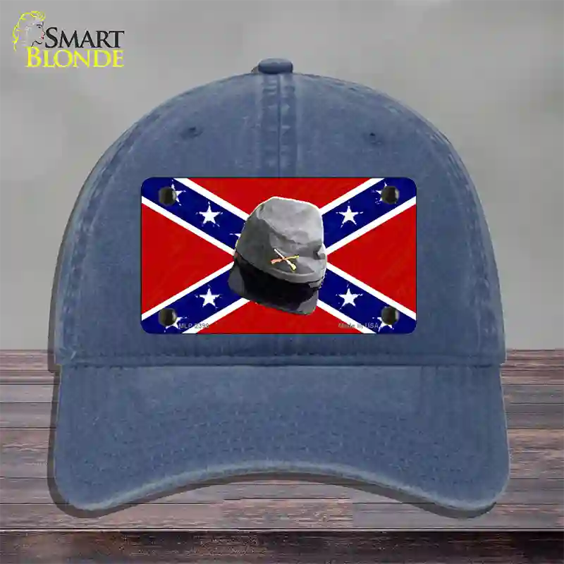 Confederate Army Cap Novelty License Plate Hat Unconstructed Cotton / Navy