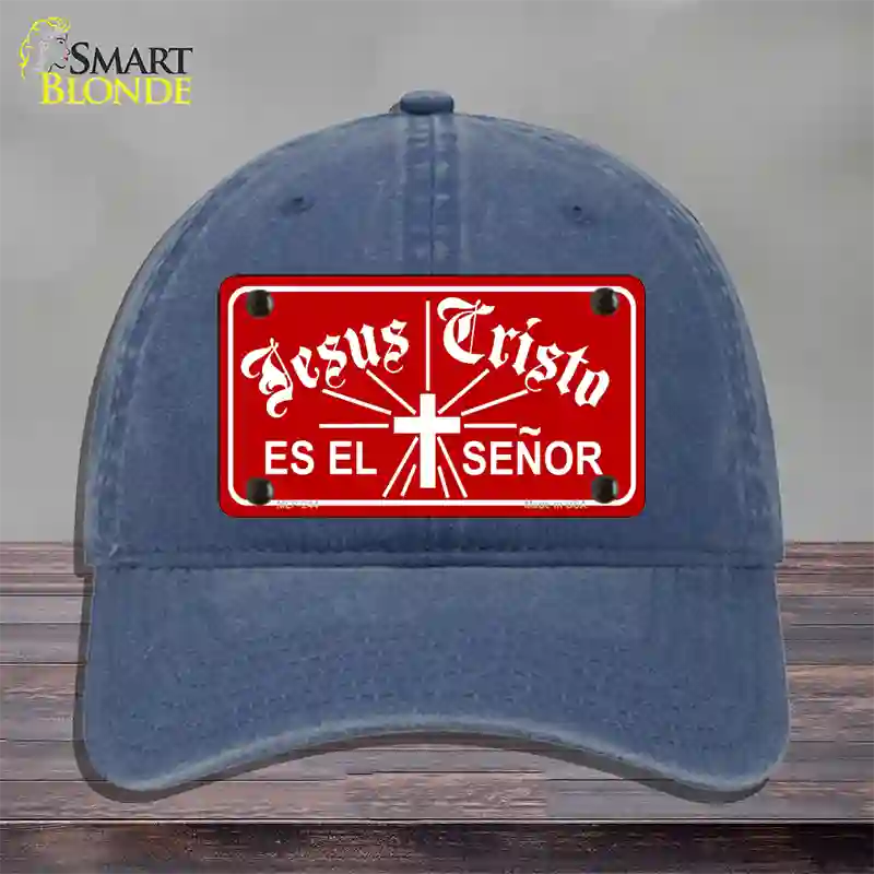 Jesus Cristo Novelty License Plate Hat Unconstructed Cotton / Navy