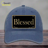 Blessed Gold Novelty License Plate Hat Unconstructed Cotton / Navy