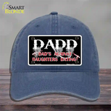 Dads Against Daughters Dating Novelty License Plate Hat Unconstructed Cotton / Navy