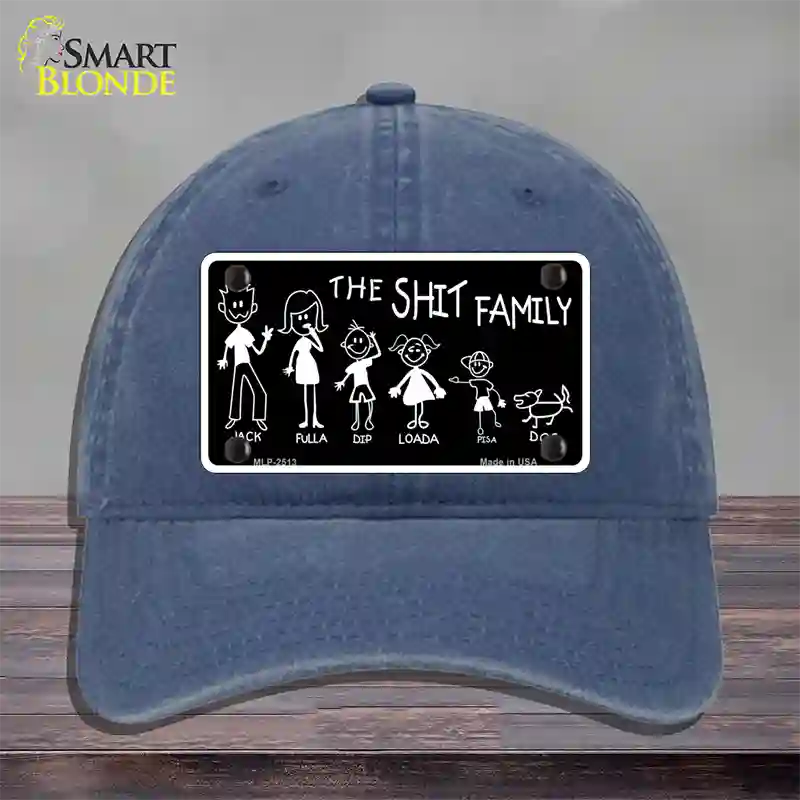 The Shit Family Novelty License Plate Hat Unconstructed Cotton / Navy