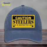 Caution Steelers Novelty License Plate Hat Unconstructed Cotton / Navy