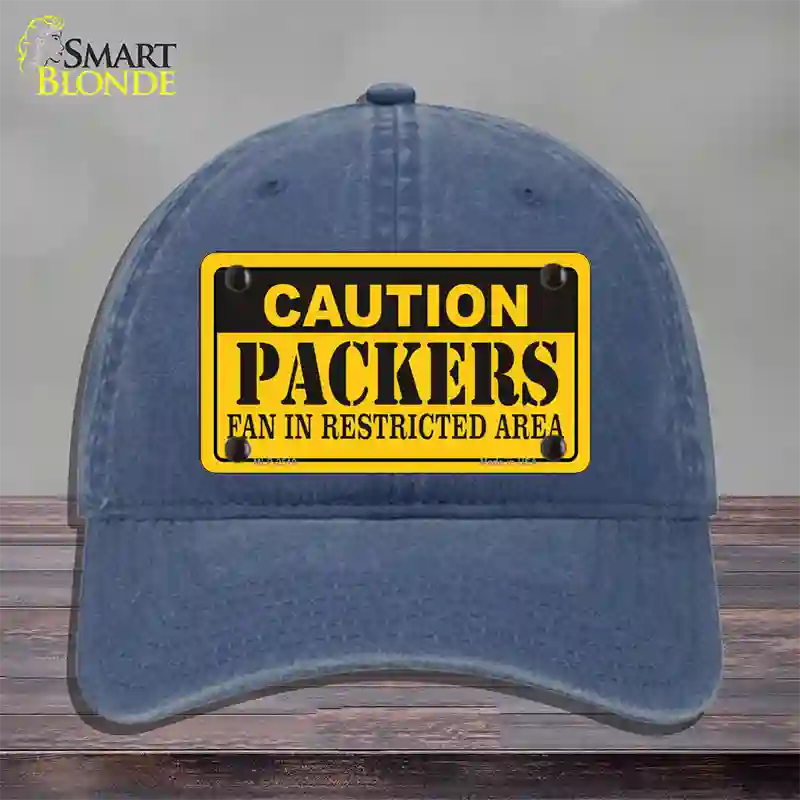 Caution Packers Novelty License Plate Hat Unconstructed Cotton / Navy