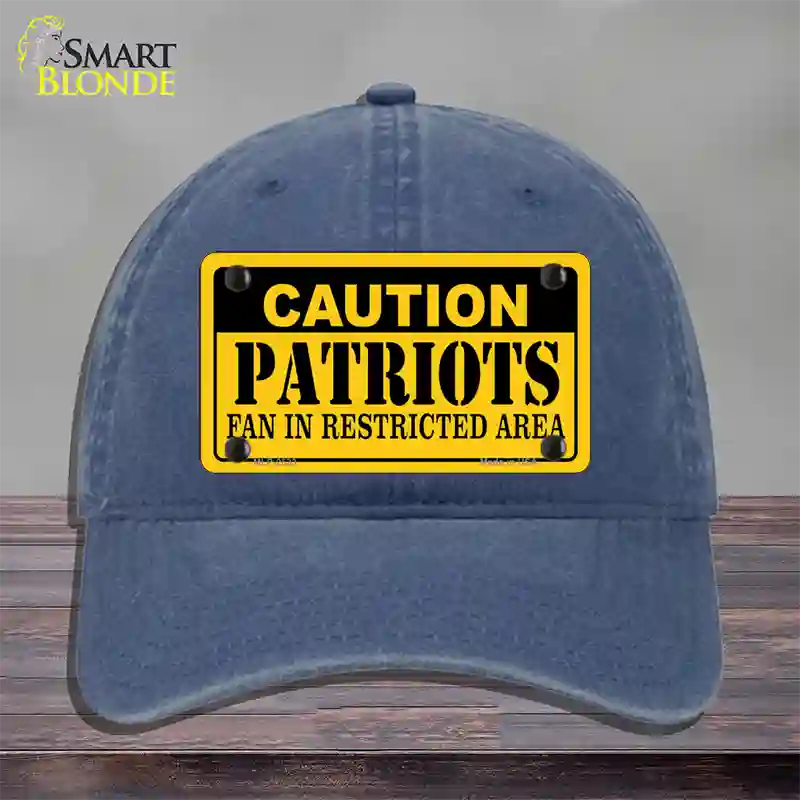 Caution Patriots Novelty License Plate Hat Unconstructed Cotton / Navy