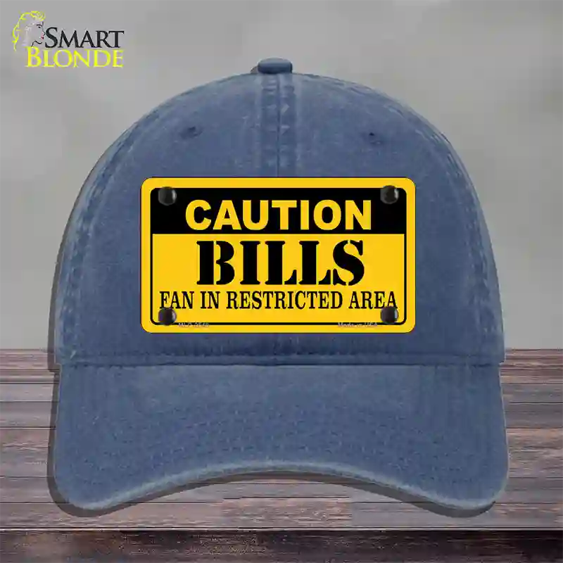 Caution Bills Novelty License Plate Hat Unconstructed Cotton / Navy