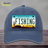 Fishing Arizona Novelty License Plate Hat Unconstructed Cotton / Navy