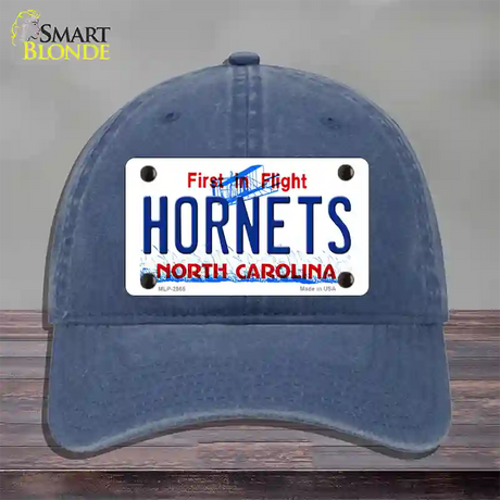 Hornets North Carolina State Novelty License Plate Hat Unconstructed Cotton / Navy