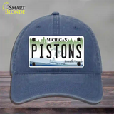 Pistons Michigan State Novelty License Plate Hat Unconstructed Cotton / Navy