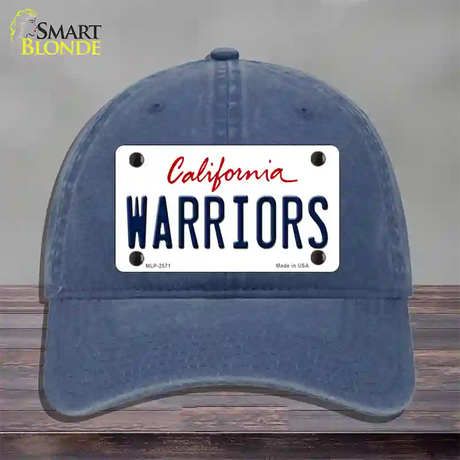 Warriors California State Novelty License Plate Hat Unconstructed Cotton / Navy