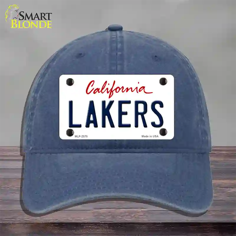 Lakers California State Novelty License Plate Hat Unconstructed Cotton / Navy