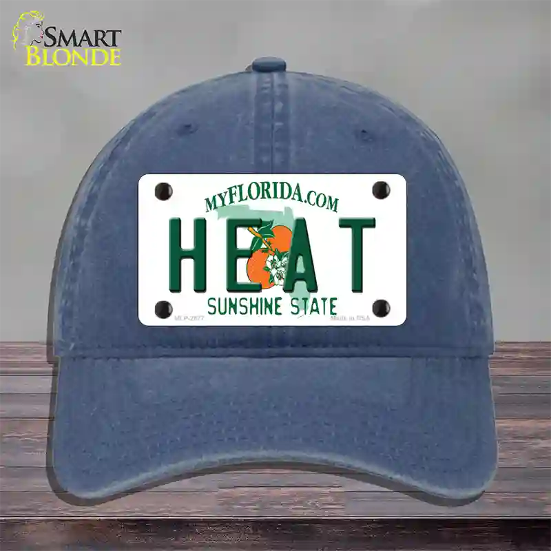 Heat Florida State Novelty License Plate Hat Unconstructed Cotton / Navy