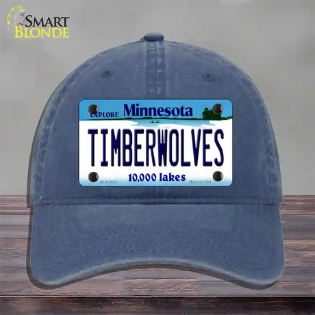 Timberwolves Minnesota State Novelty License Plate Hat Unconstructed Cotton / Navy