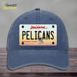 Pelicans Louisiana State Novelty License Plate Hat Unconstructed Cotton / Navy