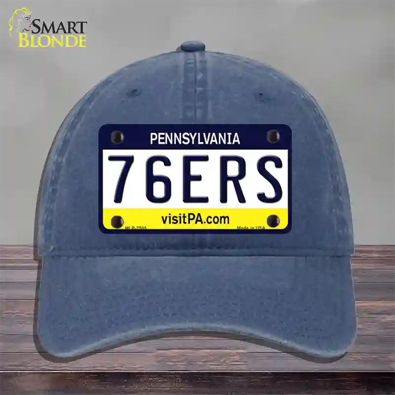 76ers Pennsylvania State Novelty License Plate Hat Unconstructed Cotton / Navy