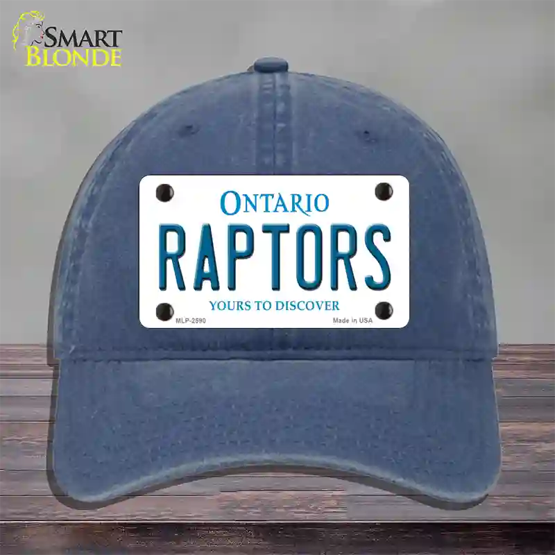 Raptors Ontario State Novelty License Plate Hat Unconstructed Cotton / Navy