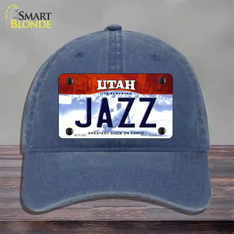 Jazz Utah State Novelty License Plate Hat Unconstructed Cotton / Navy