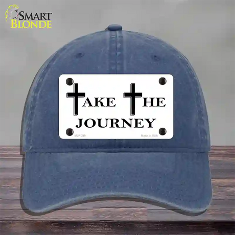 Take The Journey Vanity Novelty License Plate Hat Unconstructed Cotton / Navy