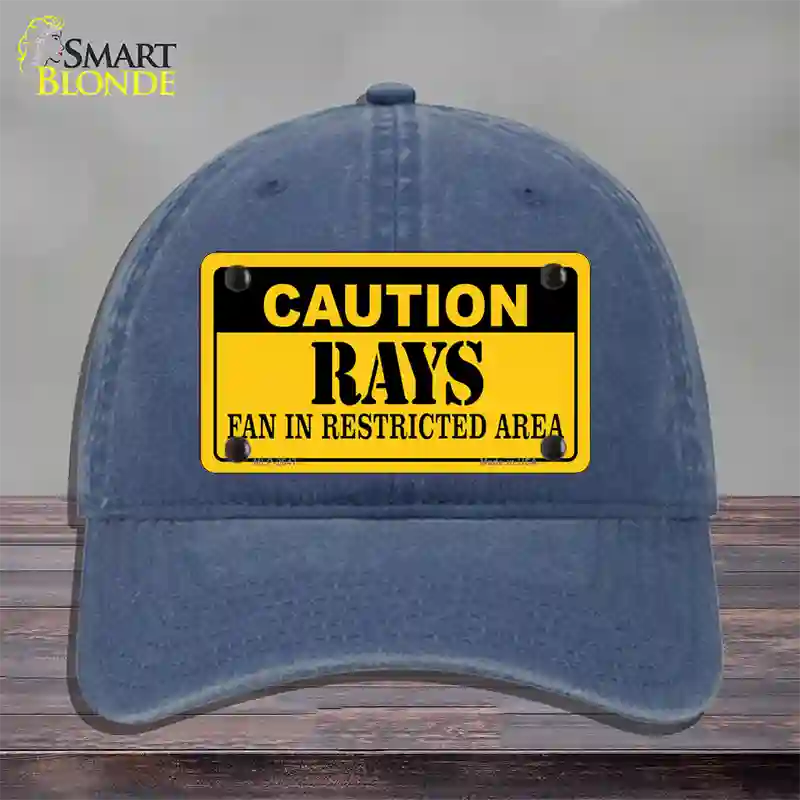 Caution Rays Fan Novelty License Plate Hat Unconstructed Cotton / Navy