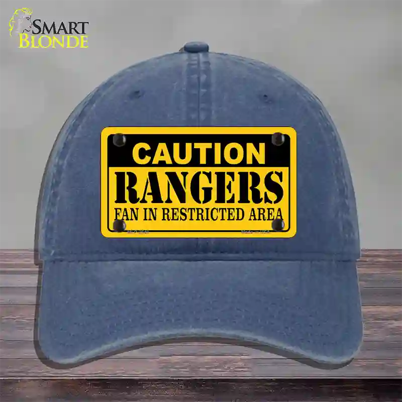 Caution Rangers Fan Novelty License Plate Hat Unconstructed Cotton / Navy