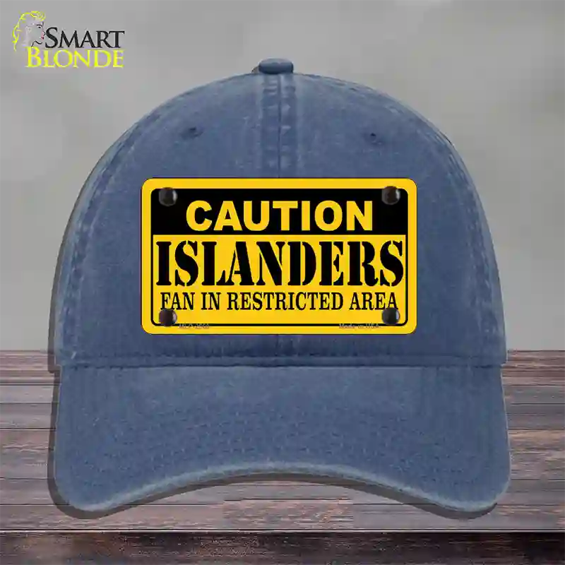 Caution Islanders Novelty License Plate Hat Unconstructed Cotton / Navy