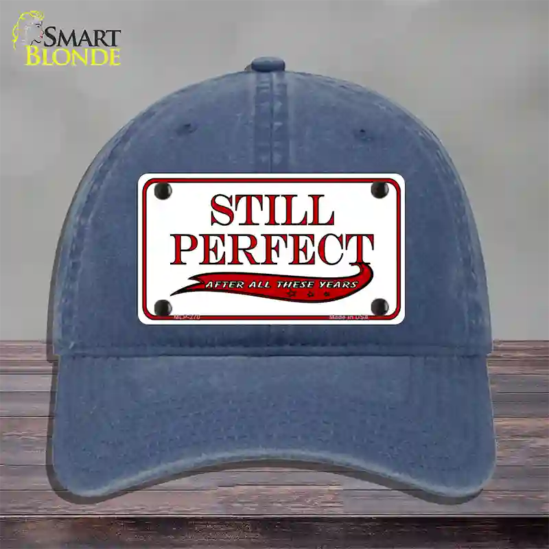 Still Perfect Novelty License Plate Hat Unconstructed Cotton / Navy