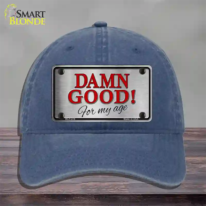 Damn Good Novelty License Plate Hat Unconstructed Cotton / Navy