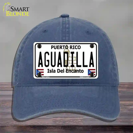 Aguadilla Puerto Rico Novelty License Plate Hat Unconstructed Cotton / Navy