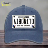 Aibonito Puerto Rico Novelty License Plate Hat Unconstructed Cotton / Navy