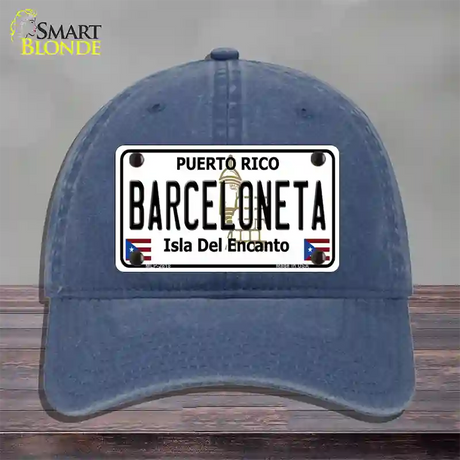 Barceloneta Novelty License Plate Hat Unconstructed Cotton / Navy