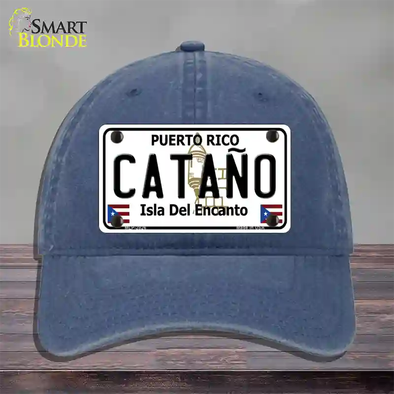 Catano Puerto Rico Novelty License Plate Hat Unconstructed Cotton / Navy