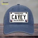 Cayey Puerto Rico Novelty License Plate Hat Unconstructed Cotton / Navy