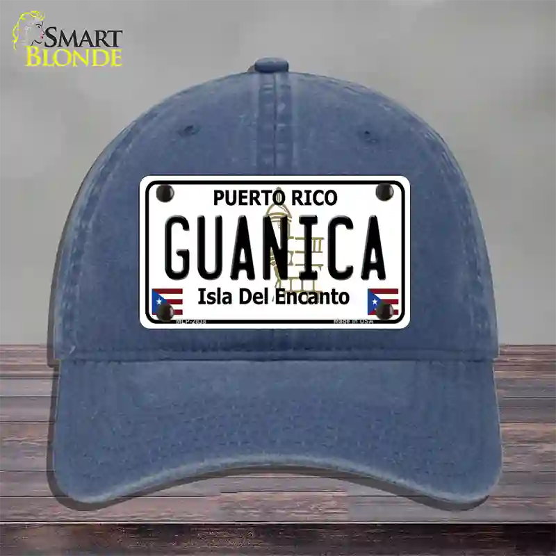 Guanica Puerto Rico Novelty License Plate Hat Unconstructed Cotton / Navy