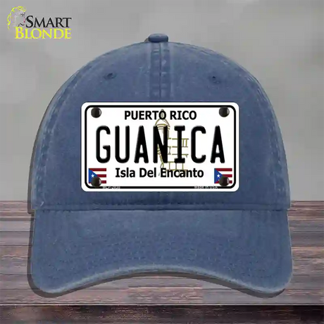 Guanica Puerto Rico Novelty License Plate Hat Unconstructed Cotton / Navy