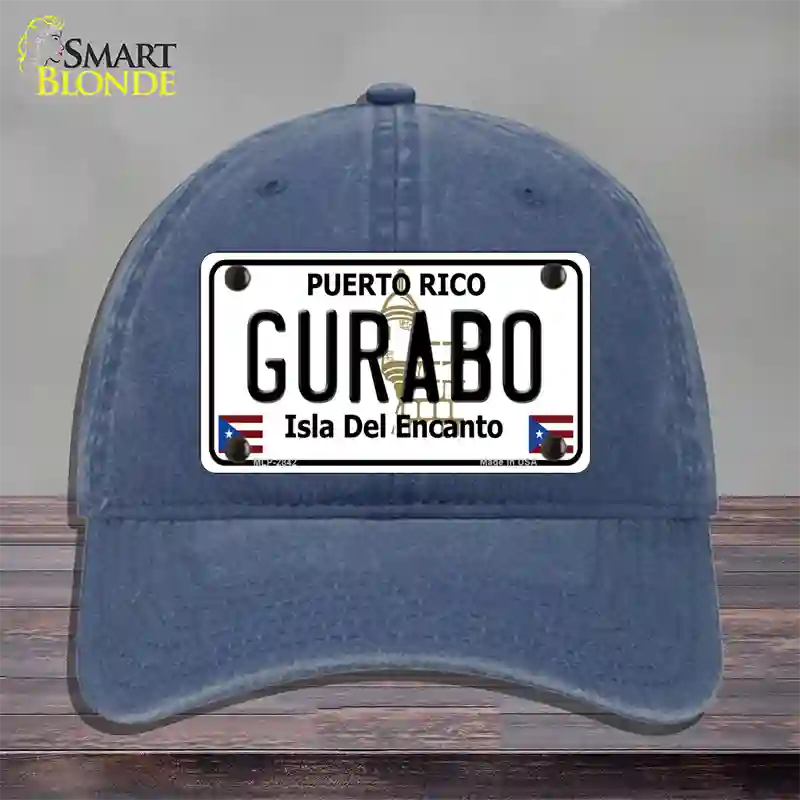 Gurabo Puerto Rico Novelty License Plate Hat Unconstructed Cotton / Navy