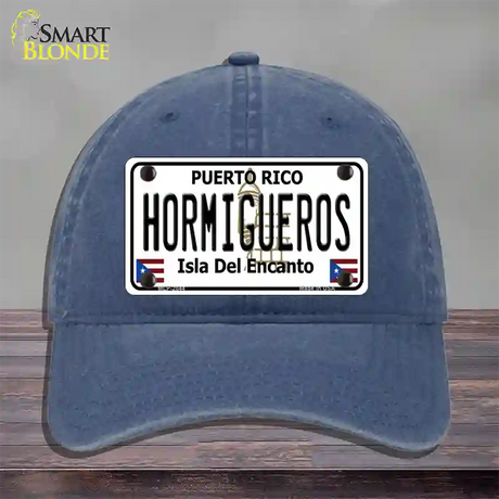 Hormiguesros Puerto Rico Novelty License Plate Hat Unconstructed Cotton / Navy