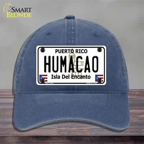 Humacao Puerto Rico Novelty License Plate Hat Unconstructed Cotton / Navy