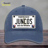 Juncos Puerto Rico Novelty License Plate Hat Unconstructed Cotton / Navy