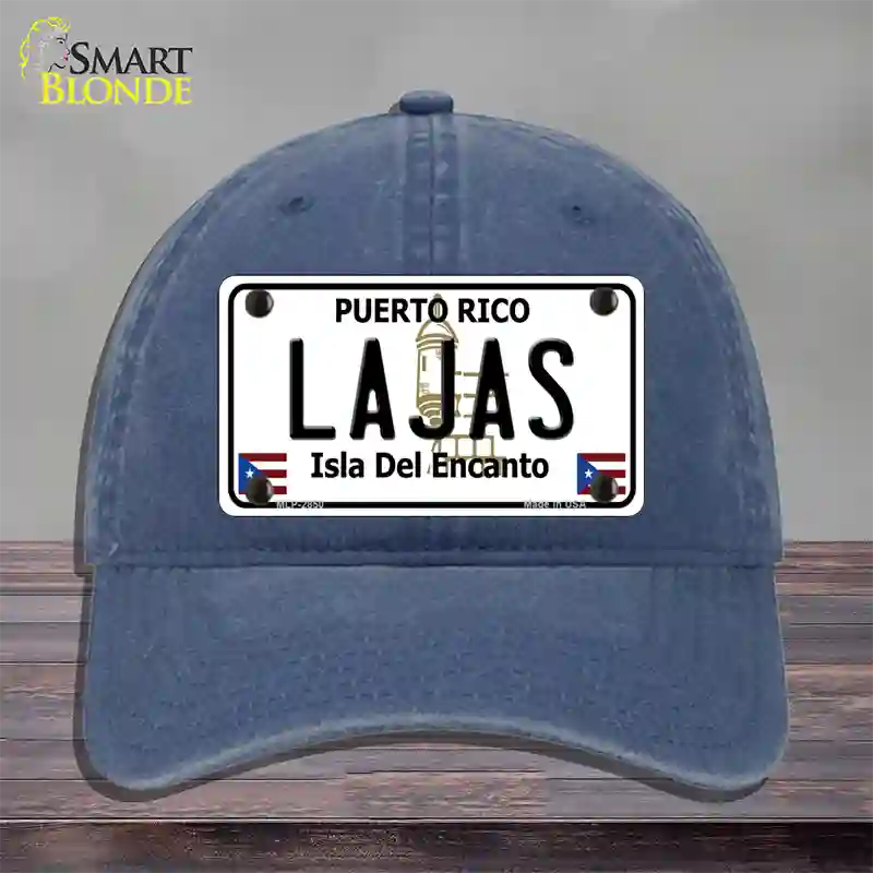 Lajas Puerto Rico Novelty License Plate Hat Unconstructed Cotton / Navy