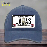 Lajas Puerto Rico Novelty License Plate Hat Unconstructed Cotton / Navy